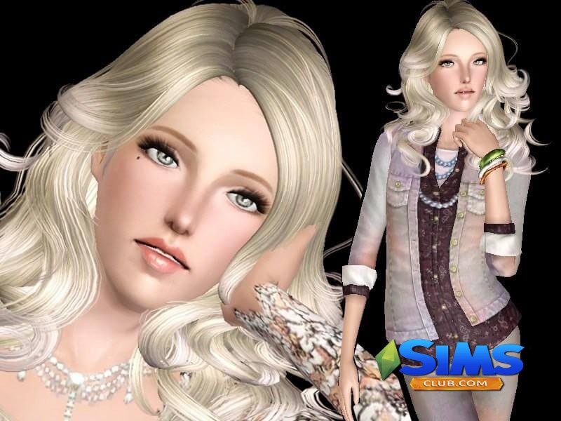 Прическа Sophia для Симс 3 | Скриншот 9