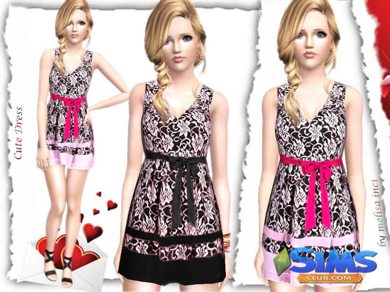 Платье Cute Dress для Симс 3 | Скриншот 6