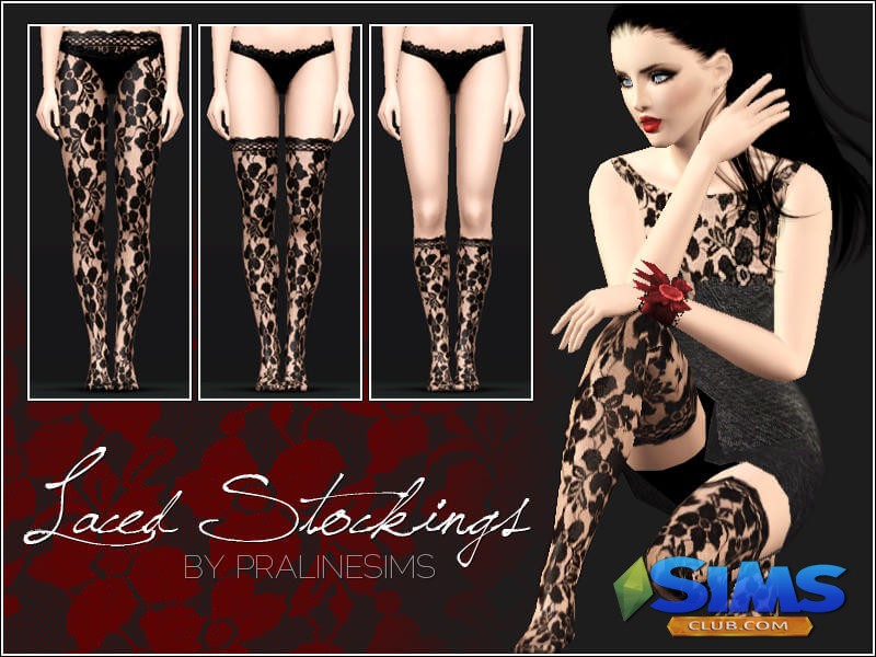 Чулки Laced Stockings для Симс 3 | Скриншот 1