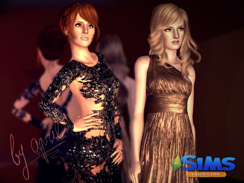 Платье Met Ball 2012 Dresses для Симс 3 | Скриншот 1