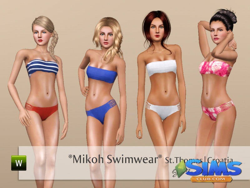 Купальник Mikoh Swimwear для Симс 3 | Скриншот 1