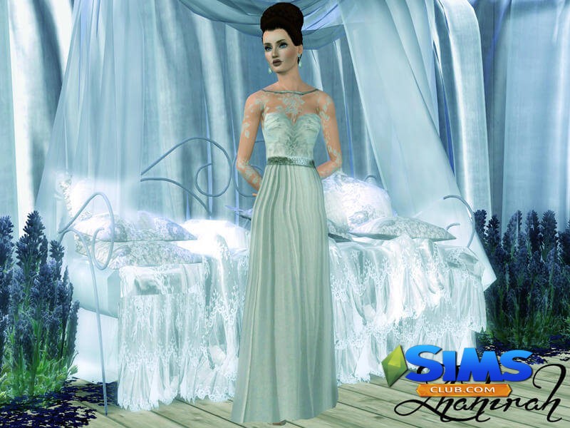 Платье Lace Wedding Gown для Симс 3 | Скриншот 5