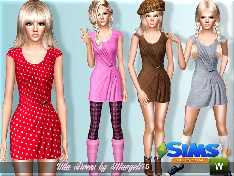 Платье Vila Dress для Симс 3 | Скриншот 6