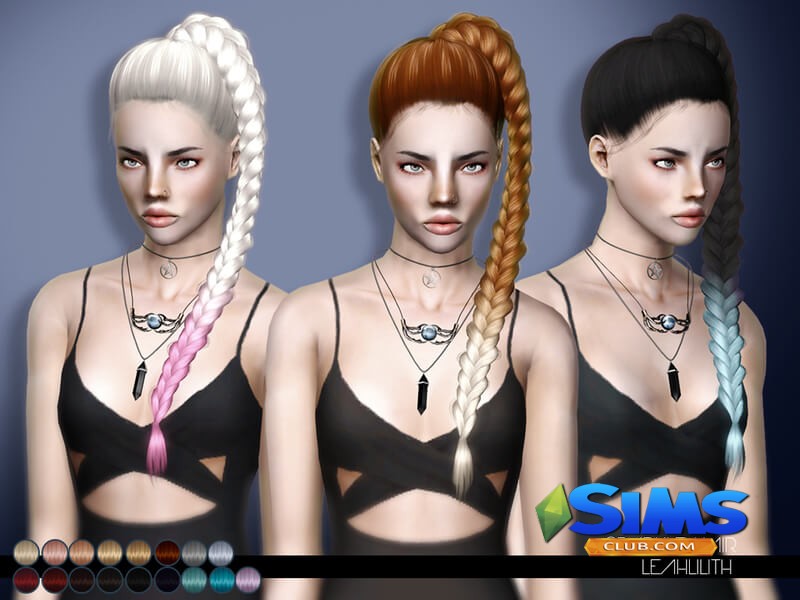 Прическа LeahLillith Sparkle Hair для Симс 3 | Скриншот 8