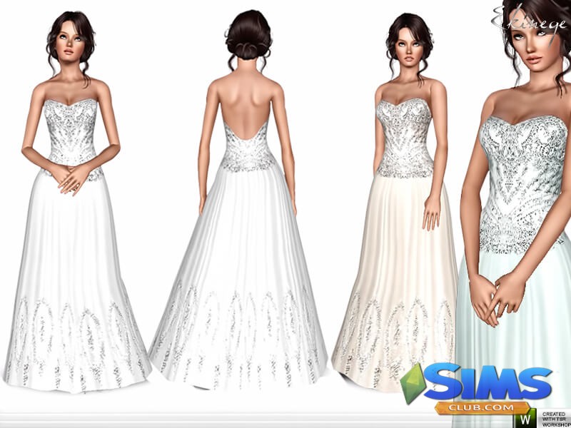Платье Wedding Gown для Симс 3 | Скриншот 1