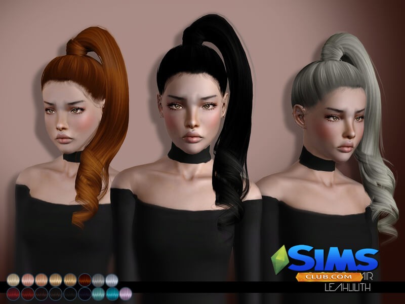 Прическа LeahLillith Clouds Hair для Симс 3 | Скриншот 5