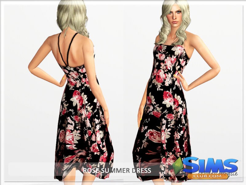 Платье Rose Summer Dress для Симс 3 | Скриншот 2