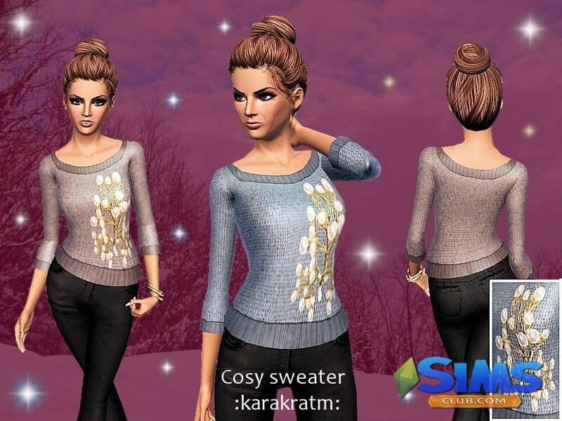 Свитер Cosy Sweater для Симс 3 | Скриншот 5