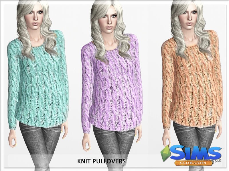 Свитер Knit Pullovers для Симс 3 | Скриншот 5