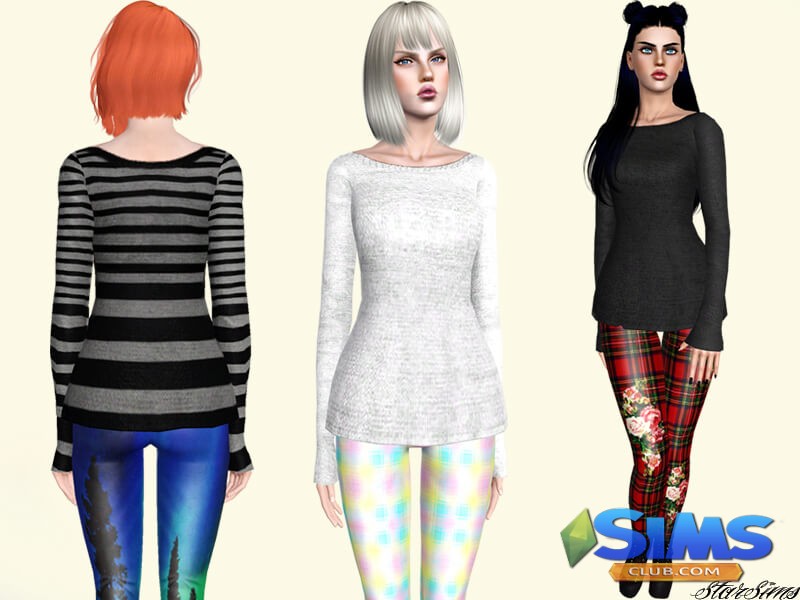 Набор одежды Trendy set для Симс 3 | Скриншот 5