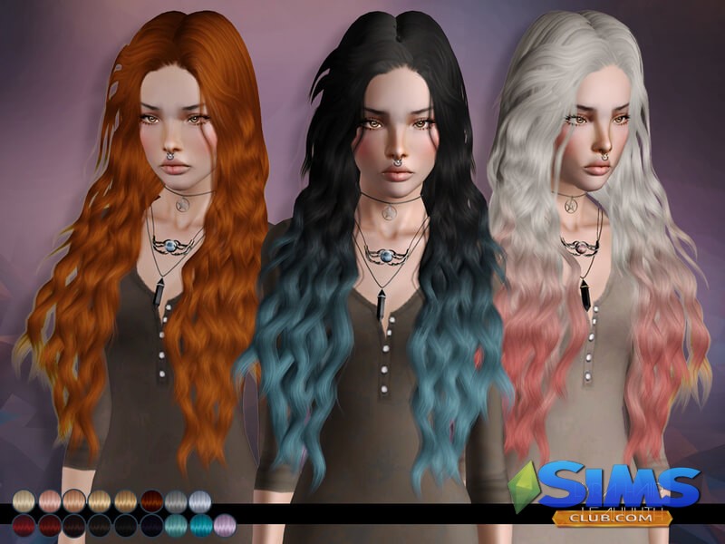 Прическа LeahLillith Lyra Hair для Симс 3 | Скриншот 1