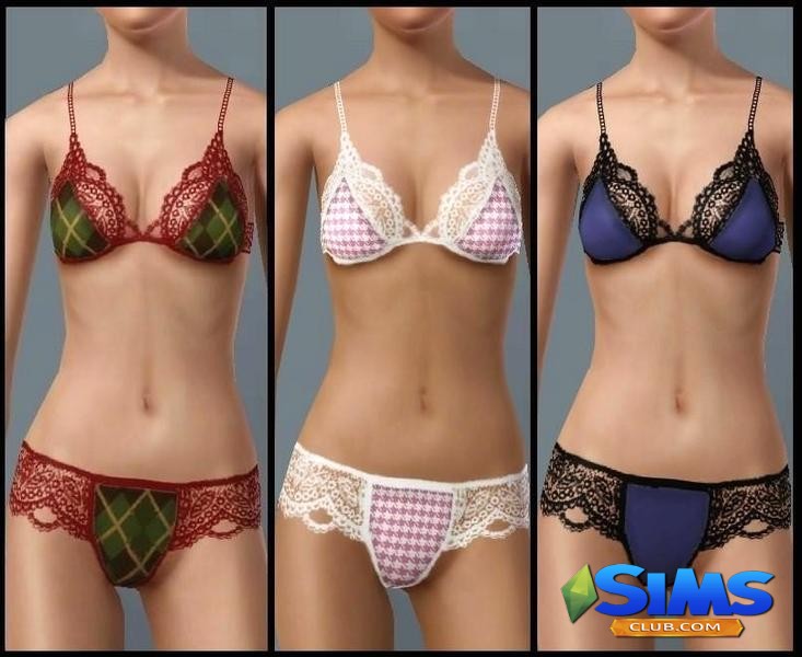 Белье JPSet2 Lace Underwear для Симс 3 | Скриншот 5