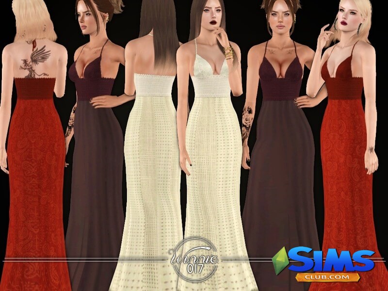 Платье Crochet Maxi Summer Dress для Симс 3 | Скриншот 8