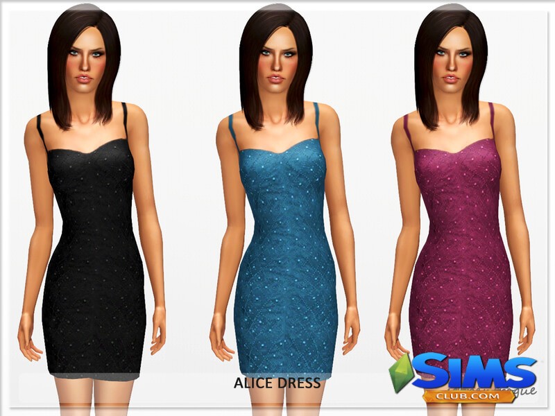 Платье Alice Dress для Симс 3 | Скриншот 1