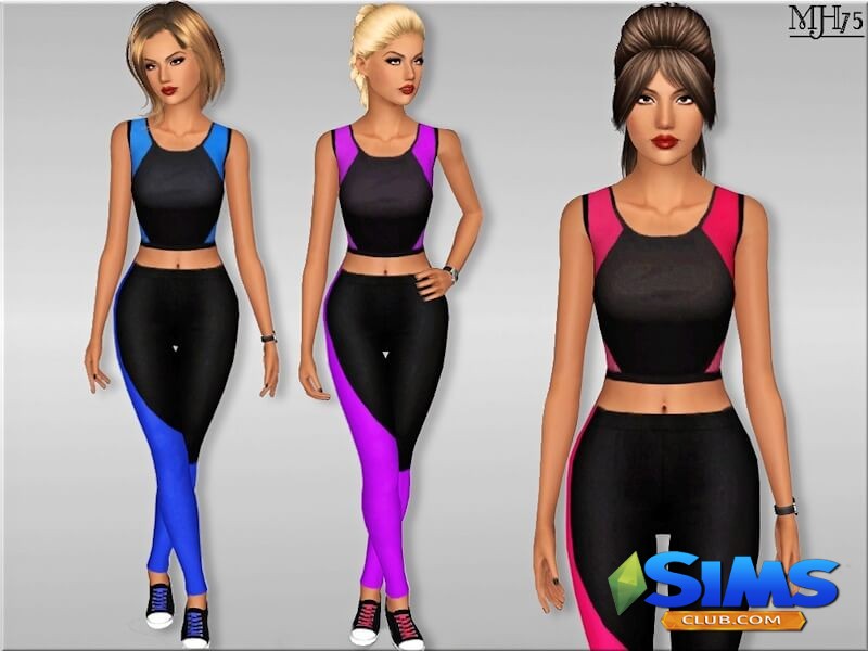 Спортивный костюм S3 Neon Sports Set для Симс 3 | Скриншот 6
