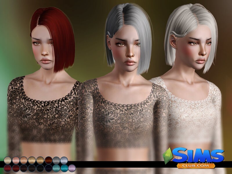 Прическа LeahLillith Fragile Hair для Симс 3 | Скриншот 2