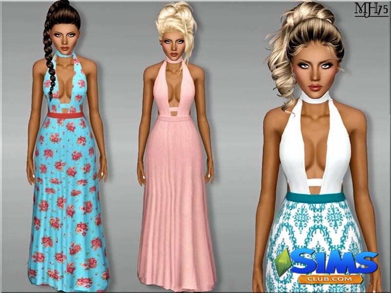 Платье S3 Summery Maxi Outfit для Симс 3 | Скриншот 2