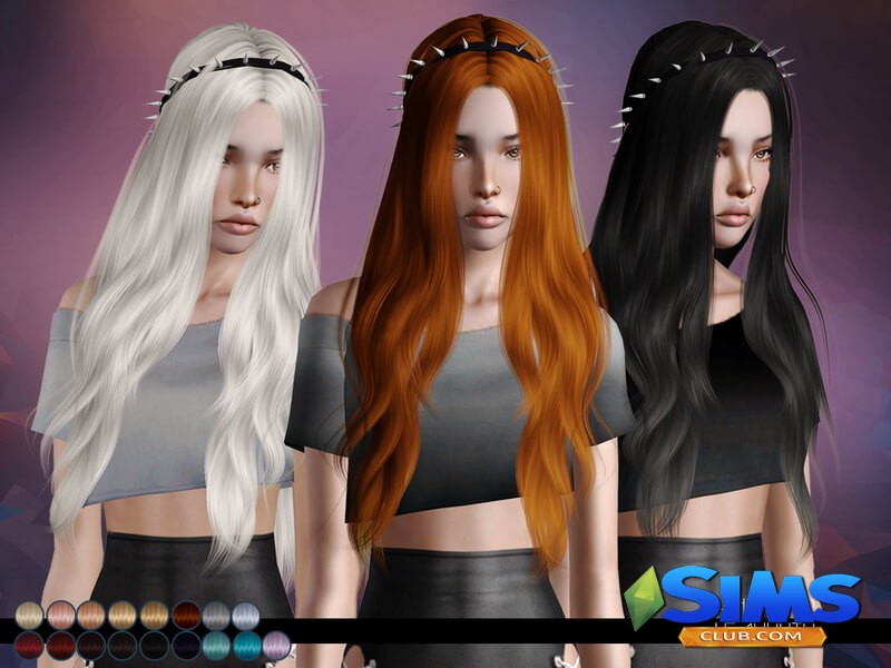Прическа LeahLillith Shine Hair для Симс 3 | Скриншот 1