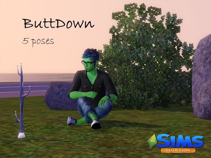 Позы ButtDown для Симс 3 | Скриншот 2