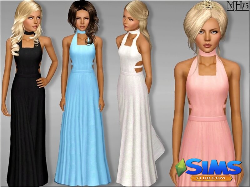 Платье S3 Halter Prom Gown [Teen] для Симс 3 | Скриншот 9