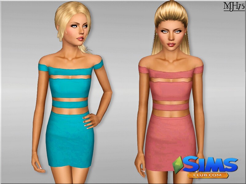 Платье S3 Jenner Dress для Симс 3 | Скриншот 6