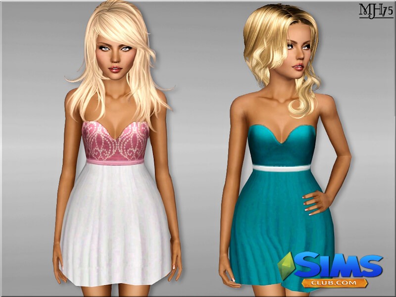 Платье S3 Kori DressTeen для Симс 3 | Скриншот 1