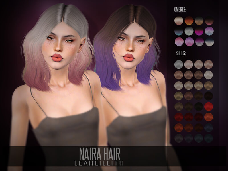 Прическа LeahLillith Naira Hair для Симс 3 | Скриншот 10