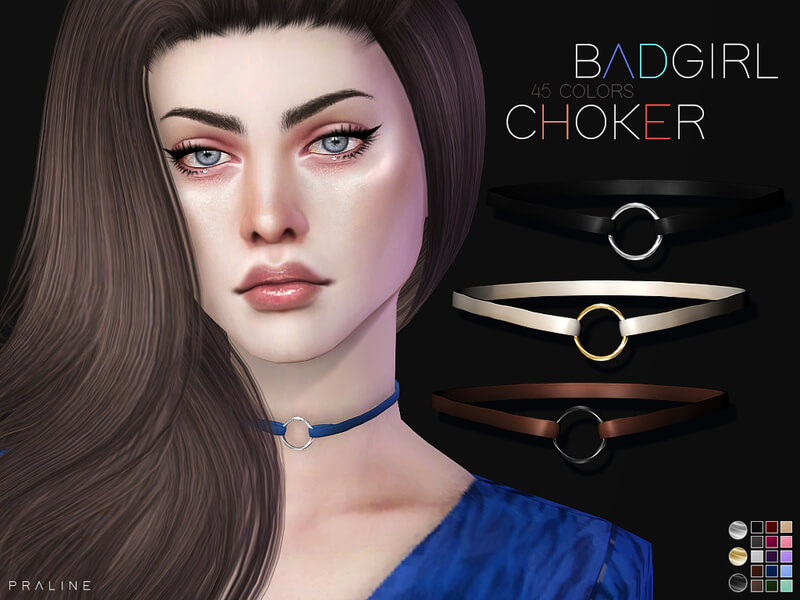 Чокер Badgirl Choker для Симс 4 | Скриншот 1