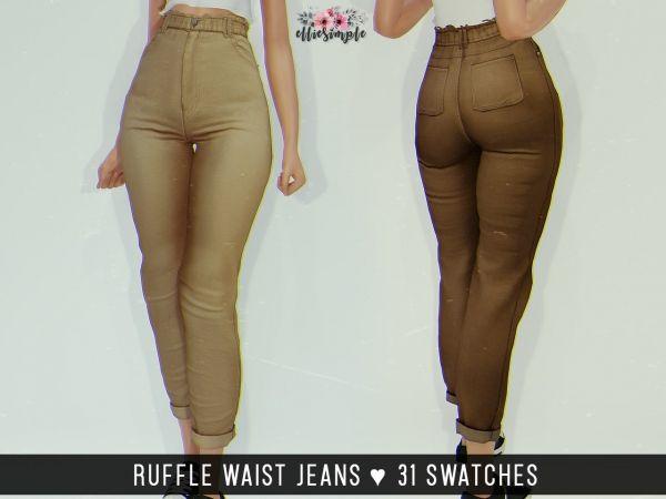Джинсы Ruffle Waist Jeans | Скриншот 1